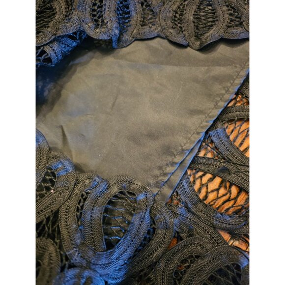 Vintage 1999 Plaza South Petite Black Lace Sleeveless Sheath Dress Size 8 - Picture 7 of 10